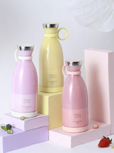 Load image into Gallery viewer, Electric Portable Blender Juice Glass Bottle Fresh Fruit Juicer USB Multifunction Food Strawberry Citrus Milkshake Mixers Maker Mini Electric Portable Blender Juicer Cup USB Rechargeable Juicer Multi-Functional Small Mixer