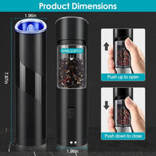 Load image into Gallery viewer, Electric Salt and Pepper Grinder LED Indicator Adjustable Coarseness