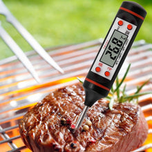 Load image into Gallery viewer, Electronic Digital Kitchen Food Thermometer Stainless Steel Digital Water Thermometer for Liquid Candle Instant Read Waterproof Thermometer For Food Meat Milk Long Probe Water Oil Liquid Bakery Food Temperature Measuring Device