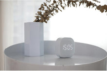 Load image into Gallery viewer, Electronic Square Silent Bedside Alarm Clock Intelligent Temperature Sensing Magnetic Attraction Desk Clock Mini Battery Operated Alarm Clock Home Decor