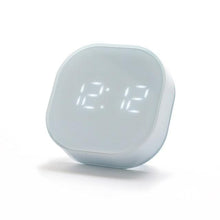 Load image into Gallery viewer, Electronic Square Silent Bedside Alarm Clock Intelligent Temperature Sensing Magnetic Attraction Desk Clock Mini Battery Operated Alarm Clock Home Decor