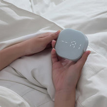 Load image into Gallery viewer, Electronic Square Silent Bedside Alarm Clock Intelligent Temperature Sensing Magnetic Attraction Desk Clock Mini Battery Operated Alarm Clock Home Decor
