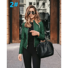 Load image into Gallery viewer, Elegance Autumn And Winter New Solid Color Jacket For Women's PU Leather Warmth Fashion Long-Sleeved Jacket For Women