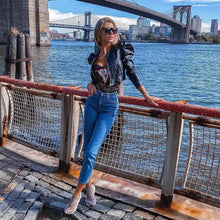 Load image into Gallery viewer, Elegance Autumn And Winter New Solid Color Jacket For Women's PU Leather Warmth Fashion Long-Sleeved Jacket For Women
