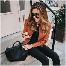 Load image into Gallery viewer, Elegance Autumn And Winter New Solid Color Jacket For Women's PU Leather Warmth Fashion Long-Sleeved Jacket For Women