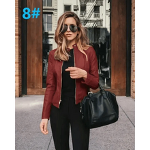 Load image into Gallery viewer, Elegance Autumn And Winter New Solid Color Jacket For Women's PU Leather Warmth Fashion Long-Sleeved Jacket For Women