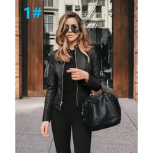 Load image into Gallery viewer, Elegance Autumn And Winter New Solid Color Jacket For Women's PU Leather Warmth Fashion Long-Sleeved Jacket For Women
