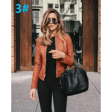 Load image into Gallery viewer, Elegance Autumn And Winter New Solid Color Jacket For Women's PU Leather Warmth Fashion Long-Sleeved Jacket For Women