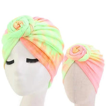 Load image into Gallery viewer, Elegance Mommy And Kids Turban Hat Cap With Big Bow Soft Cute Knot Nursery Beanie Knotted Headban
