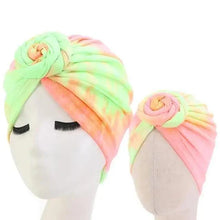 Load image into Gallery viewer, Elegance Mommy And Kids Turban Hat Cap With Big Bow Soft Cute Knot Nursery Beanie Knotted Headban