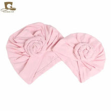 Load image into Gallery viewer, Elegance Mommy And Kids Turban Hat Cap With Big Bow Soft Cute Knot Nursery Beanie Knotted Headban