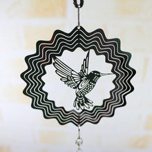Load image into Gallery viewer, Elegant 3D Metal Hanging Wind Hanging Spinners Spiral Wind Chimes Wind Sculptures With Gazing Ball Spiral Tail Stainless Steel Spin Decor For Indoor Outdoor Spinner Wind Chime With Spiral Tail Ball Center Home Decor