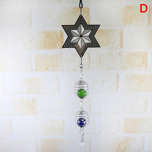 Load image into Gallery viewer, Elegant 3D Metal Hanging Wind Hanging Spinners Spiral Wind Chimes Wind Sculptures With Gazing Ball Spiral Tail Stainless Steel Spin Decor For Indoor Outdoor Spinner Wind Chime With Spiral Tail Ball Center Home Decor