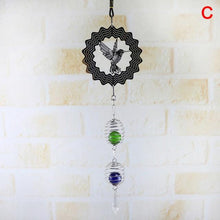 Load image into Gallery viewer, Elegant 3D Metal Hanging Wind Hanging Spinners Spiral Wind Chimes Wind Sculptures With Gazing Ball Spiral Tail Stainless Steel Spin Decor For Indoor Outdoor Spinner Wind Chime With Spiral Tail Ball Center Home Decor