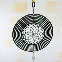 Load image into Gallery viewer, Elegant 3D Metal Hanging Wind Hanging Spinners Spiral Wind Chimes Wind Sculptures With Gazing Ball Spiral Tail Stainless Steel Spin Decor For Indoor Outdoor Spinner Wind Chime With Spiral Tail Ball Center Home Decor