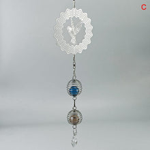 Load image into Gallery viewer, Elegant 3D Metal Hanging Wind Hanging Spinners Spiral Wind Chimes Wind Sculptures With Gazing Ball Spiral Tail Stainless Steel Spin Decor For Indoor Outdoor Spinner Wind Chime With Spiral Tail Ball Center Home Decor