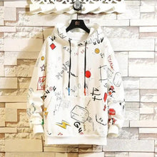 Load image into Gallery viewer, Elegant Autumn Spring Black Hoodies Men's Sweatshirts Punk Streetwear Casual Pullover Fleece Hoodie Men Contrast Color Design Pullover Long Sleeve Hoodie