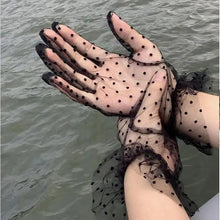 Load image into Gallery viewer, Elegant Black 1 Pair Women Summer Flexible Gloves Stretchy One Size Gloves Excellent For Any Occasion