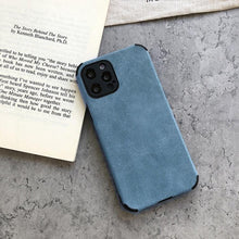 Load image into Gallery viewer, Elegant Black Green Leather Phone Case For iPhone 13 12 11 Pro Max Mini Business Soft Shockproof Back Cover Leather Case for iPhone Durable Lightweight Shockproof Slim Back Cover Compatible with iPhone