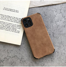 Load image into Gallery viewer, Elegant Black Green Leather Phone Case For iPhone 13 12 11 Pro Max Mini Business Soft Shockproof Back Cover Leather Case for iPhone Durable Lightweight Shockproof Slim Back Cover Compatible with iPhone