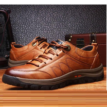 Load image into Gallery viewer, Elegant Black Leather Mens Business Boots Platform Winter Sneakers Without Lace Safety Shoe Quick-Drying Tactical Shoe Comfortable Sneaker Hiker Lightweight Ankle Motorcycle Mountain Running Short Boot