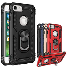 Load image into Gallery viewer, Elegant Black Screen Protector Stand Ring Holder Shockproof Heavy Duty Accessories Case For iPhone 7 8 plus 8plus 7plus Phone Cover Bumper iPhone 8 iPhone 7 Plus