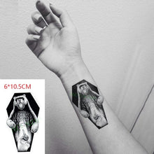 Load image into Gallery viewer, Elegant Black Waterproof Temporary Tattoo Stickers Moon Hill Modern Body Art Stickers Hand Foot High Quality For Womens
