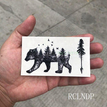 Load image into Gallery viewer, Elegant Black Waterproof Temporary Tattoo Stickers Moon Hill Modern Body Art Stickers Hand Foot High Quality For Womens