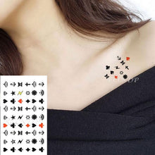 Load image into Gallery viewer, Elegant Black Waterproof Temporary Tattoo Stickers Moon Hill Modern Body Art Stickers Hand Foot High Quality For Womens