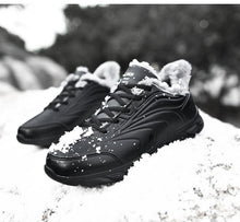 Load image into Gallery viewer, Elegant Black Winter Men Waterproof Snow Shoes Comfortable Sneakers Mens Work Casual Shoes Non-Slip Light Rubber Sole Walk Fashion Sneakers Breathable Comfort Walking Shoes For Mens
