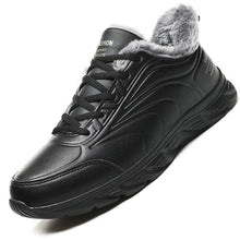Load image into Gallery viewer, Elegant Black Winter Men Waterproof Snow Shoes Comfortable Sneakers Mens Work Casual Shoes Non-Slip Light Rubber Sole Walk Fashion Sneakers Breathable Comfort Walking Shoes For Mens