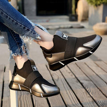 Load image into Gallery viewer, Elegant Black Women Sneakers Vulcanized Shoes Ladies Casual Shoes Breathable Walking Mesh Flats Sport Running Women's Lightweight Simple Espadrilles Everyday Walking Fashion Shoes