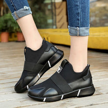 Load image into Gallery viewer, Elegant Black Women Sneakers Vulcanized Shoes Ladies Casual Shoes Breathable Walking Mesh Flats Sport Running Women's Lightweight Simple Espadrilles Everyday Walking Fashion Shoes