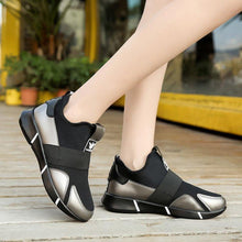 Load image into Gallery viewer, Elegant Black Women Sneakers Vulcanized Shoes Ladies Casual Shoes Breathable Walking Mesh Flats Sport Running Women's Lightweight Simple Espadrilles Everyday Walking Fashion Shoes