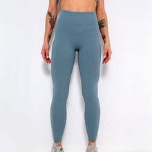 Load image into Gallery viewer, Elegant Blue Yoga Pants High Waisted Gym Leggings Yoga Leggings Seamless Gym Push Up Workout Stretch Fitness Sweatpants Ultra Soft Leggings Tight Sport Women Fitness Seamless Female Legging Tummy Control Running Pants For Training