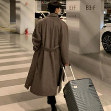 Load image into Gallery viewer, Elegant Brown Men Casual Overcoat Autumn Stylish New Trendy Warm Long Coat Elegant Warm Retro New Long Sleeve Comfortable Coat Classic Full Length Gentleman Overcoat