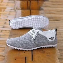 Load image into Gallery viewer, Elegant Casual Mens Shoes Lace-Up Linen Cloth Breathable Mens Canvas Shoes Flats Driving Walking Shoes Driving Sneakers Casual Cloth Shoes Lightweight Outdoor Shoes