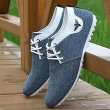 Load image into Gallery viewer, Elegant Casual Mens Shoes Lace-Up Linen Cloth Breathable Mens Canvas Shoes Flats Driving Walking Shoes Driving Sneakers Casual Cloth Shoes Lightweight Outdoor Shoes