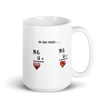 Load image into Gallery viewer, Elegant Ceramic Mug Cup " Lets Do Math's " Cute Novelty Mug Cup Tea Cup Valentine's Day Mug Funny Coffee Mug Gift for Lovers Valentines Day for Husband, Boyfriend, Wife, Girlfriend, Cute Gifts for Loved Ones