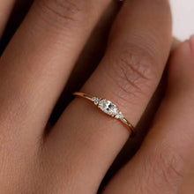 Load image into Gallery viewer, Elegant Gold-Plated Ring with Sparkling Zirconia
