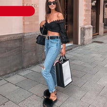 Load image into Gallery viewer, Elegant Indoor Fur Slippers For Women Fur Slides Flip Flops Beach Plush Fluffy Furry Slippers Furry Fuzzy Slides Open Toe Fluffy Slides Fox Fur Feather Sandals Fur Slip On Shoes For Women