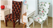 Load image into Gallery viewer, Elegant Kitchen Chair Covers Stretch Seat Covers For Chairs Slipcover Chair house chaise Furniture Covers Gray Chair cover Washable Anti dust Seat Slipcover Protector for Hotel Office Ceremony Banquet Wedding Party