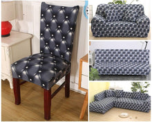 Load image into Gallery viewer, Elegant Kitchen Chair Covers Stretch Seat Covers For Chairs Slipcover Chair house chaise Furniture Covers Gray Chair cover Washable Anti dust Seat Slipcover Protector for Hotel Office Ceremony Banquet Wedding Party