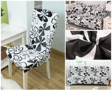 Load image into Gallery viewer, Elegant Kitchen Chair Covers Stretch Seat Covers For Chairs Slipcover Chair house chaise Furniture Covers Gray Chair cover Washable Anti dust Seat Slipcover Protector for Hotel Office Ceremony Banquet Wedding Party