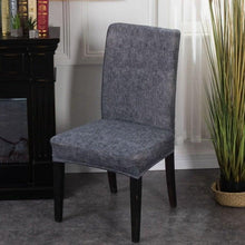 Load image into Gallery viewer, Elegant Kitchen Chair Covers Stretch Seat Covers For Chairs Slipcover Chair house chaise Furniture Covers Gray Chair cover Washable Anti dust Seat Slipcover Protector for Hotel Office Ceremony Banquet Wedding Party