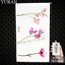 Load image into Gallery viewer, Elegant Lavender Flower Tattoo Stickers Temporary Waterproof Colorful Modern Children Tattoo