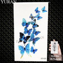 Load image into Gallery viewer, Elegant Lavender Flower Tattoo Stickers Temporary Waterproof Colorful Modern Children Tattoo