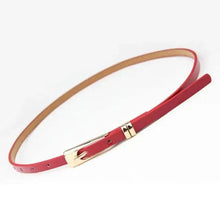 Load image into Gallery viewer, Elegant Leather Adjustable Thin Belt For Women Unique Black Design Ladies Belt High Quality Charming Waistbands For Dress