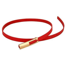 Load image into Gallery viewer, Elegant Leather Adjustable Thin Belt For Women Unique Black Design Ladies Belt High Quality Charming Waistbands For Dress