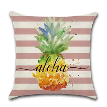 Load image into Gallery viewer, Elegant Linen Cushion Cover Black White Plaid Flower Pillow Case Throw Pillow Covers Waterproof Summer Outdoor Pillow Covers Home Summer Pillow Covers Home Decorative Pillows Cover For Sofa 45x45CM